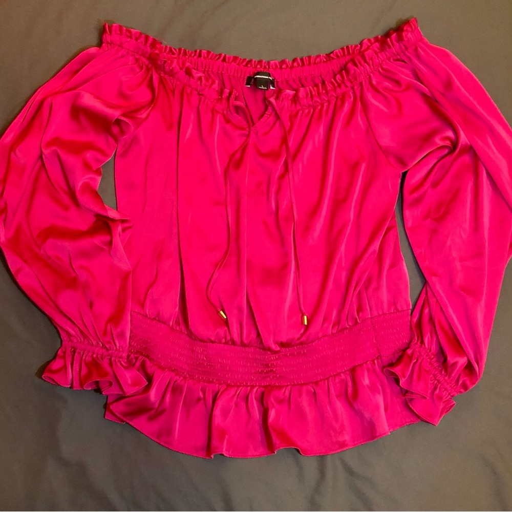 Pink Off-Shoulder Women's Top